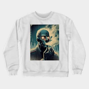 vintage robot smoking Crewneck Sweatshirt